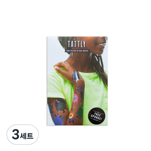 태틀리 타투 스티커 8종 세트, 스푸키 스쿼드, 3세트