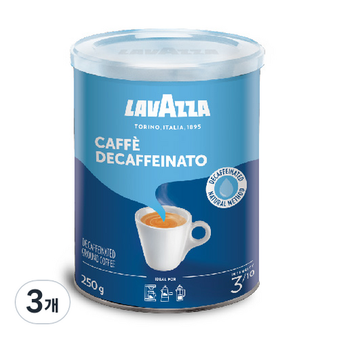 라바짜 디카페이나토원두캔, 250g, 모카포트, 3개