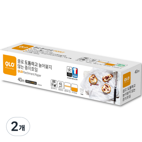QLO 종이호일 30cm x 40m, 2개