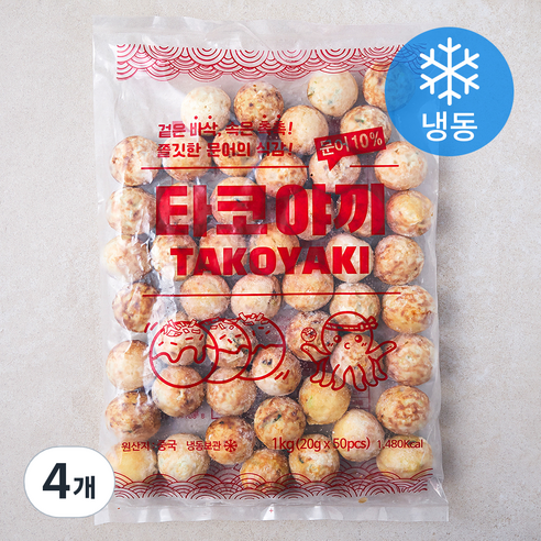 지엔씨푸드 타코야끼 50개입 (냉동), 1kg, 4개