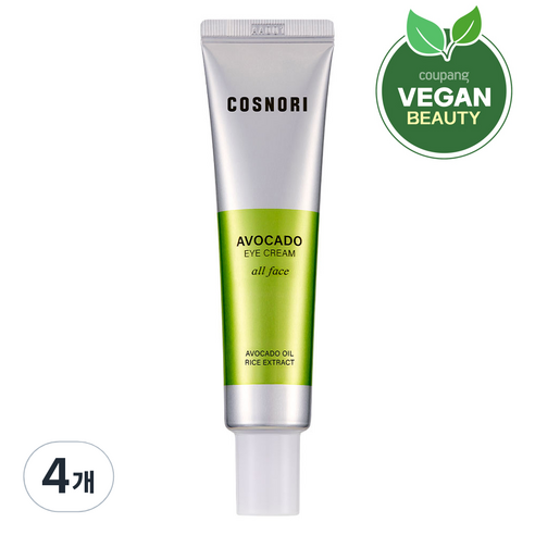 코스노리 아보카도 아이크림 올 페이스, 4개, 30ml