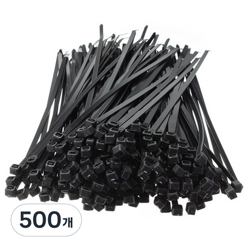 엔더 플렉시블 케이블 타이, 500개, 블랙