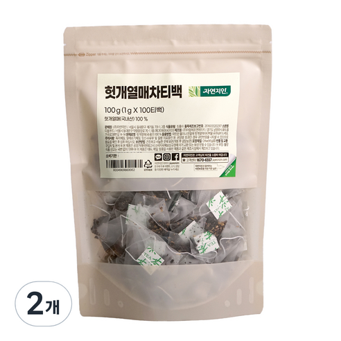 자연지인 헛개나무 열매 티백 100p, 1g, 100개입, 2개