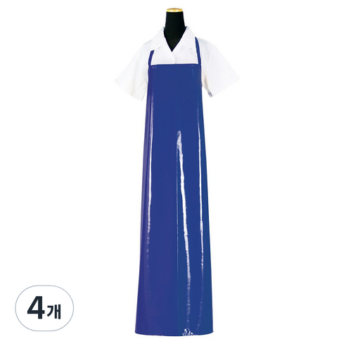 에이앤지 단면코팅 유광 방수앞치마 대 곤색, 청색, 4개