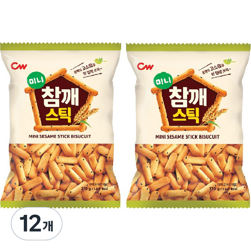 청우식품 미니 참깨스틱, 370g, 12개