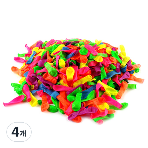 조이파티 물폭탄풍선 워터벌룬 500p, 혼합 색상, 4개