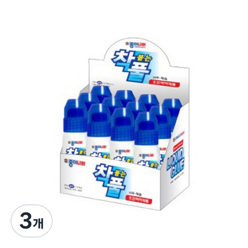 종이나라 착붙는풀 착풀, 50ml, 3개