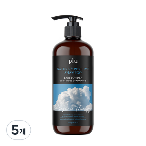 플루 네이처 앤 퍼퓸 샴푸 베이비 파우더향, 1000g, 5개