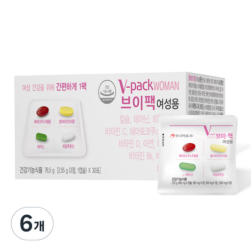 안국약품 브이 팩 여성용 30p, 6개, 76.5g