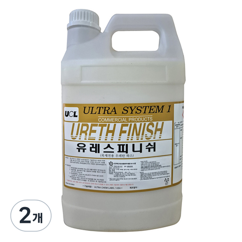 울트라켐랩스 유레스피니쉬 고급형 우드왁스 업소용, 2개, 3.75L