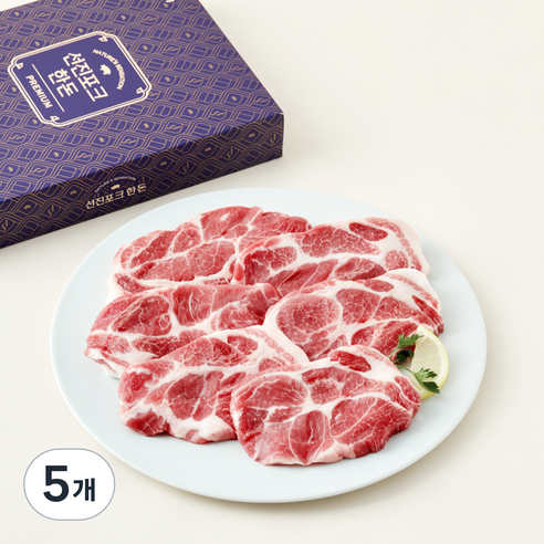 바른농장 한돈 동물복지 목심 구이용(냉장), 500g, 5개