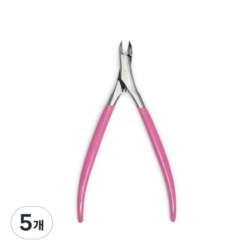 프로 로즈 네일니퍼, 혼합색상, 5개