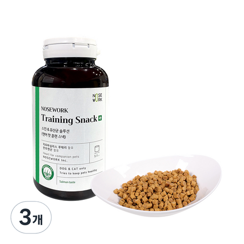 노즈워크 강아지 간식 트레이닝 스낵, 연어맛, 150g, 3개