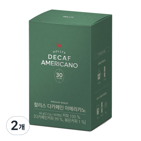 할리스 디카페인 아메리카노, 2.2g, 30개입, 2개
