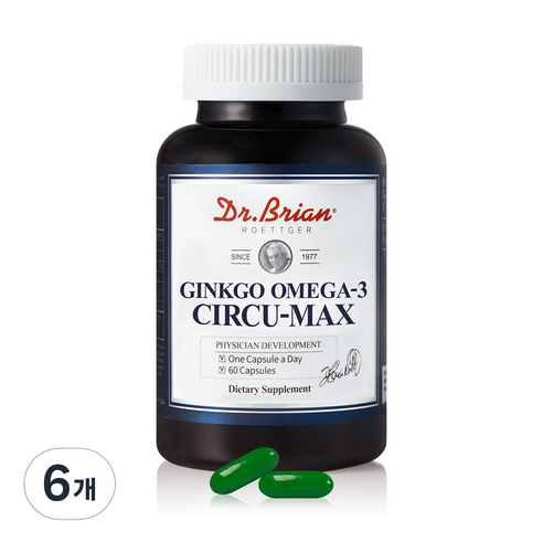 닥터브라이언 징코 오메가 - 3 써큐맥스 72g, 60정, 6개, 60정