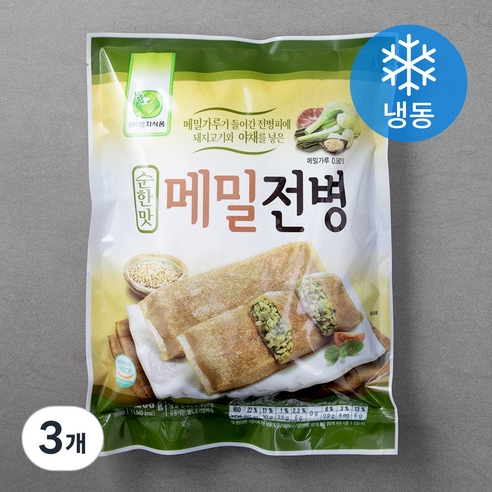 엄지식품 순한맛 메밀 전병 (냉동), 1.2kg, 3개