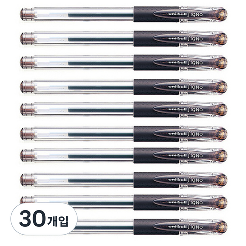 미쯔비시 시그노 유니볼 펜 UM-151 0.38mm, 브라운블랙, 30개입