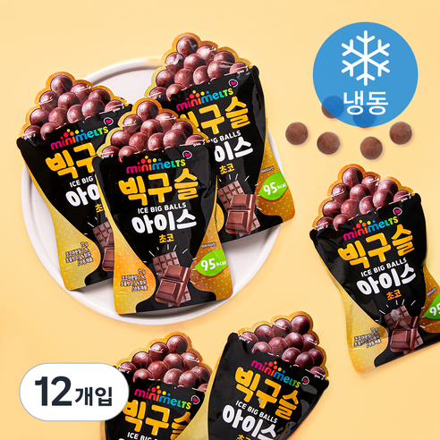 미니멜츠 빅구슬 아이스 초코 (냉동), 72g, 6개입, 2개