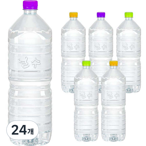얼수 무라벨 생수, 2L, 24개