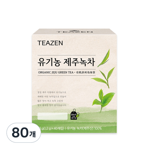 티젠 제주녹차, 1.2g, 80개