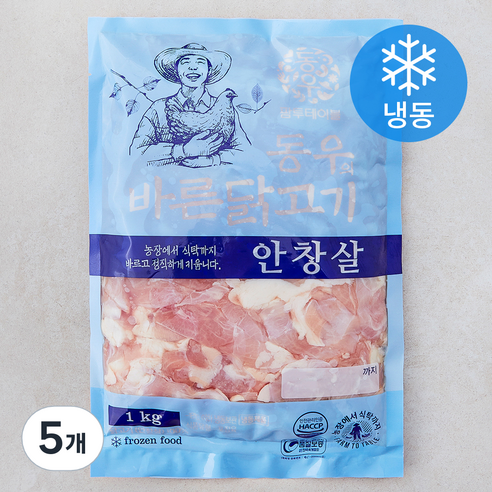 동우바른닭고기 닭안창살 (냉동), 5개, 1kg