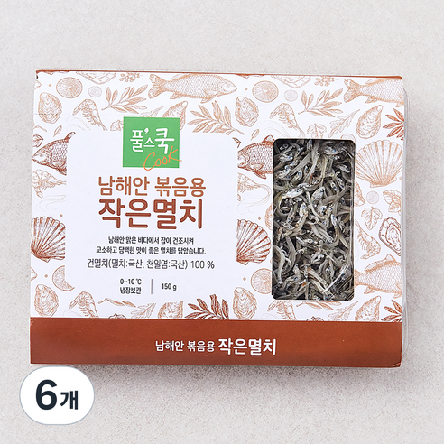 풀스쿡 남해안 볶음용 작은멸치, 150g, 6개