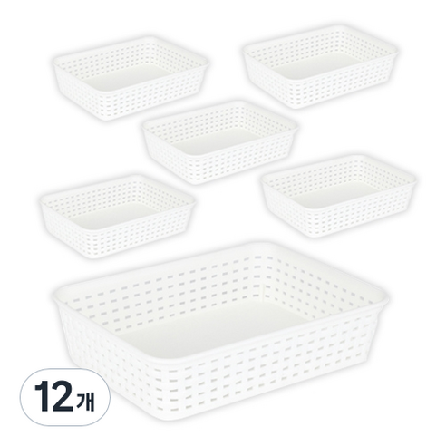 마이스타일 라탄 Y바스켓 2호, 화이트, 12개
