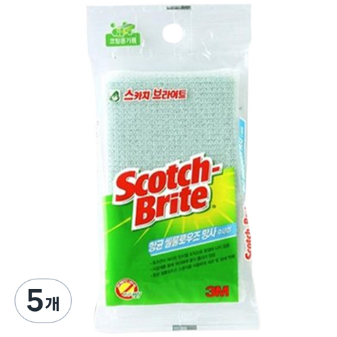 스카치브라이트 항균 망사 수세미, 1개입, 5개