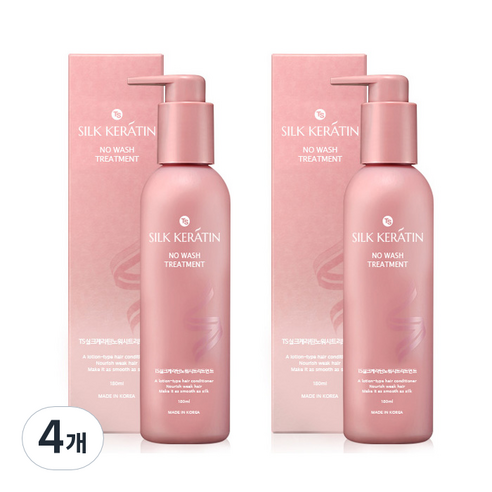 TS 실크케라틴 노워시 트리트먼트, 180ml, 4개