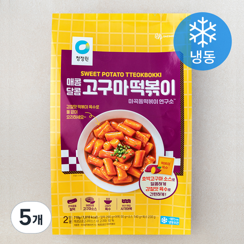 청정원 매콤달콤 고구마 떡볶이 (냉동), 710g, 5개