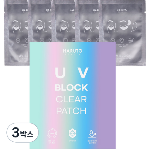 유브이 투명 눈밑 골프 아이 패치, 3개, 5매입