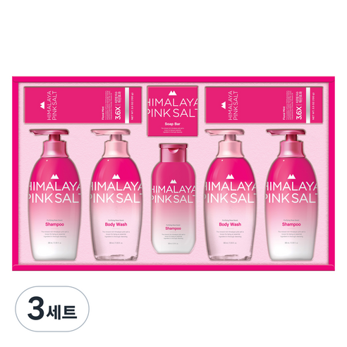 LG생활건강 선물세트 히말라야 핑크솔트 로즈에디션 + 쇼핑백, 3세트