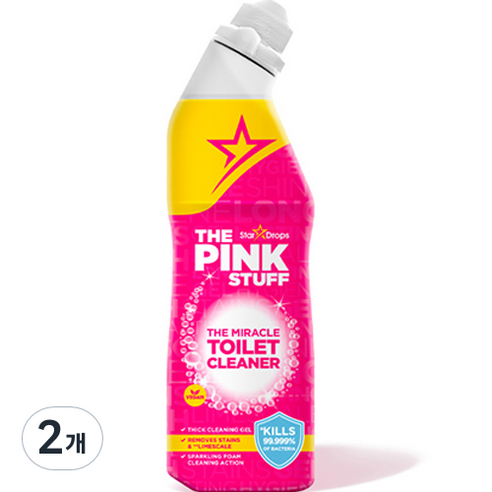 핑크스터프 변기전용 미라클 토일렛 클리너, 750ml, 2개