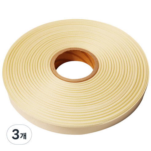금비코리아 리본 골직 G rosG rain 15mm x 45m G 5, 상아색, 3개
