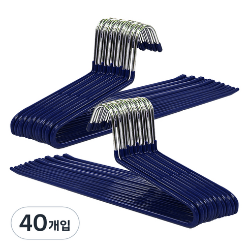 리벤스 코팅 논슬립 바지걸이, 네이비, 40개