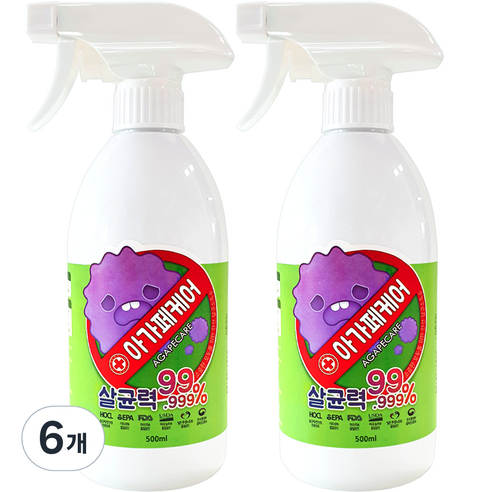 아가페케어 살균소독제, 500ml, 6개