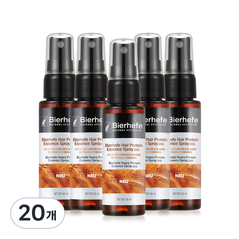 비어헤페 맥주효모 헤어단백질 스프레이, 40ml, 20개