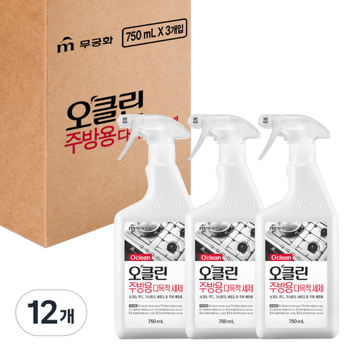 오클린 주방용 다목적세제, 750ml, 12개