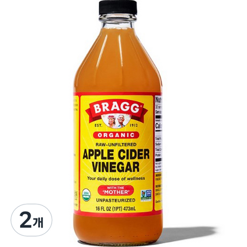 蘋果醋 布拉格蘋果醋 布拉格蘋果醋 布拉格蘋果醋 RAGG 有機的 原始的 未過濾的 醋 946毫升