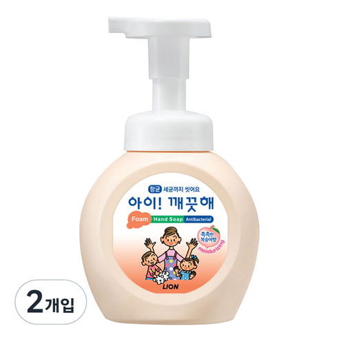 아이깨끗해 핸드워시 모이스처 복숭아, 250ml, 4개