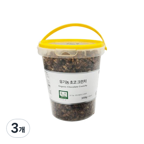유가원 유기농 초코크런치 시리얼, 350g, 3개