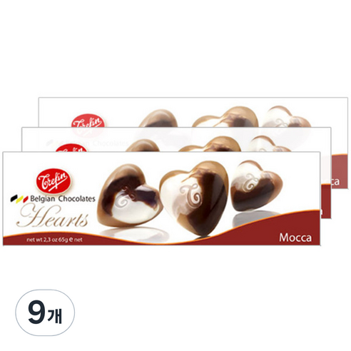 트레핀 하트초콜릿, 65g, 9개