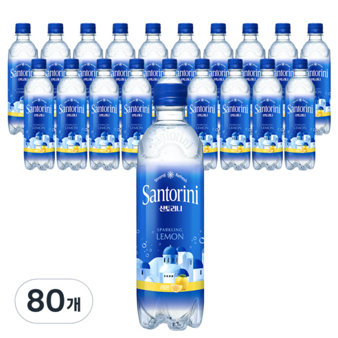 산토리니 탄산음료 레몬, 500ml, 80개