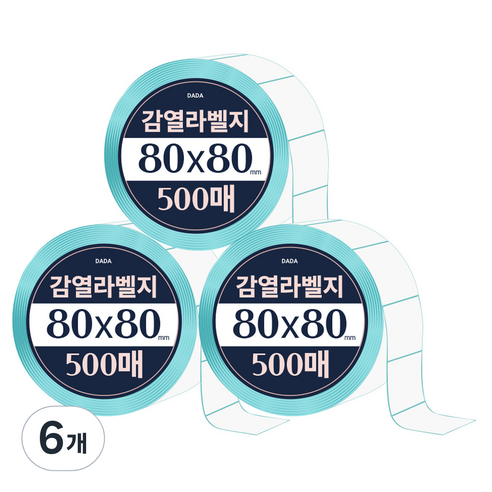 다다 감열라벨 500매, 6개