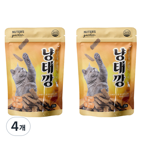 누터스가든 고양이 오메가3 냥태깡 간식, 50g, 4개