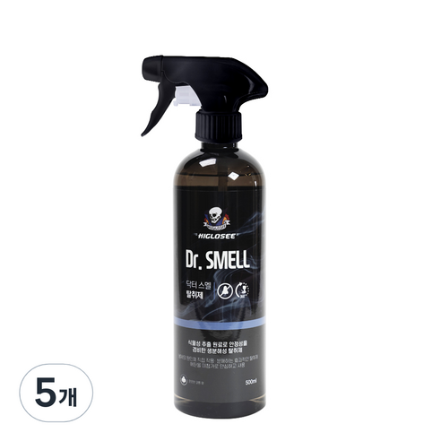 하이글로씨 닥터스멜 차량용 탈취제 500ml, 1개입, 5개