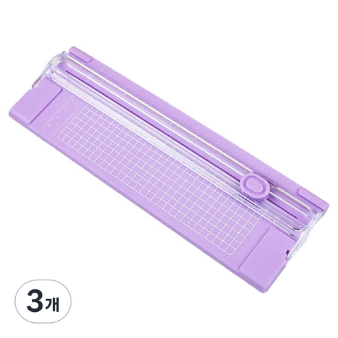 온업 컬러 종이 커터, 퍼플, 3개