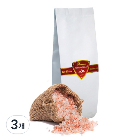 히말라야 소금장수 핑크소금 굵은입자, 300g, 3개