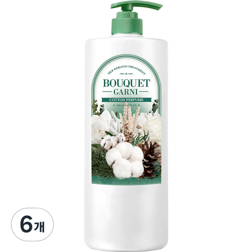 부케가르니 실크 케라틴 트리트먼트 코튼퍼퓸, 1500ml, 6개