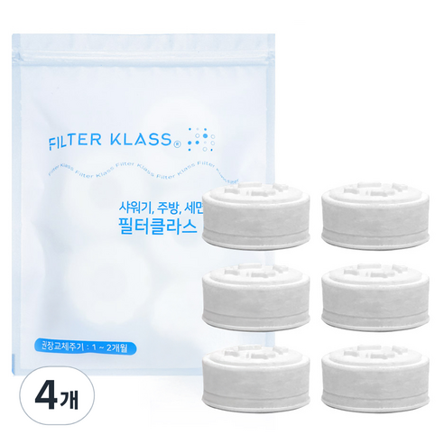 필터클래스 아토젯 프리미엄 세면대 호환 1년세트 6p, 4개, 무향